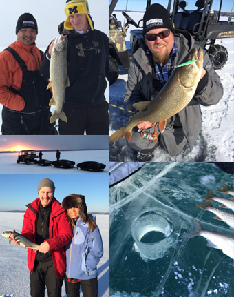 guided ice fishing in northern Michigan