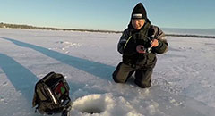 Ice Fishing - Surprise Largemouth Bass Catch!,