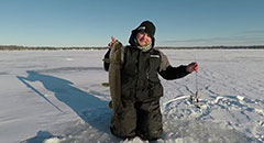 Ice Fishing - Nice Pike Catch ,otter, strikemaster, humminbird