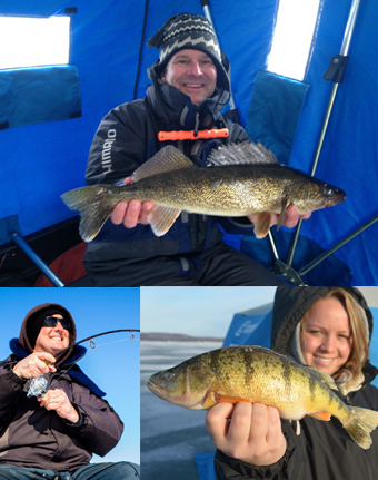 winter ice fishing in Michigan