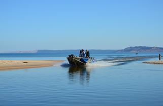 Platte Bay jet sled boat