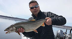 Early April Lake Trout Fishing - Northern Michigan Humminbird, Minnkota, Under Armour,humminbird, minn kota, gopro, under armour, shimano, g. loomis