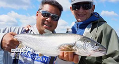 Michigan Lake Trout Fishing - Spring,under armour, humminbird, minn kota, gopro, traverse city tourism, costa del mar